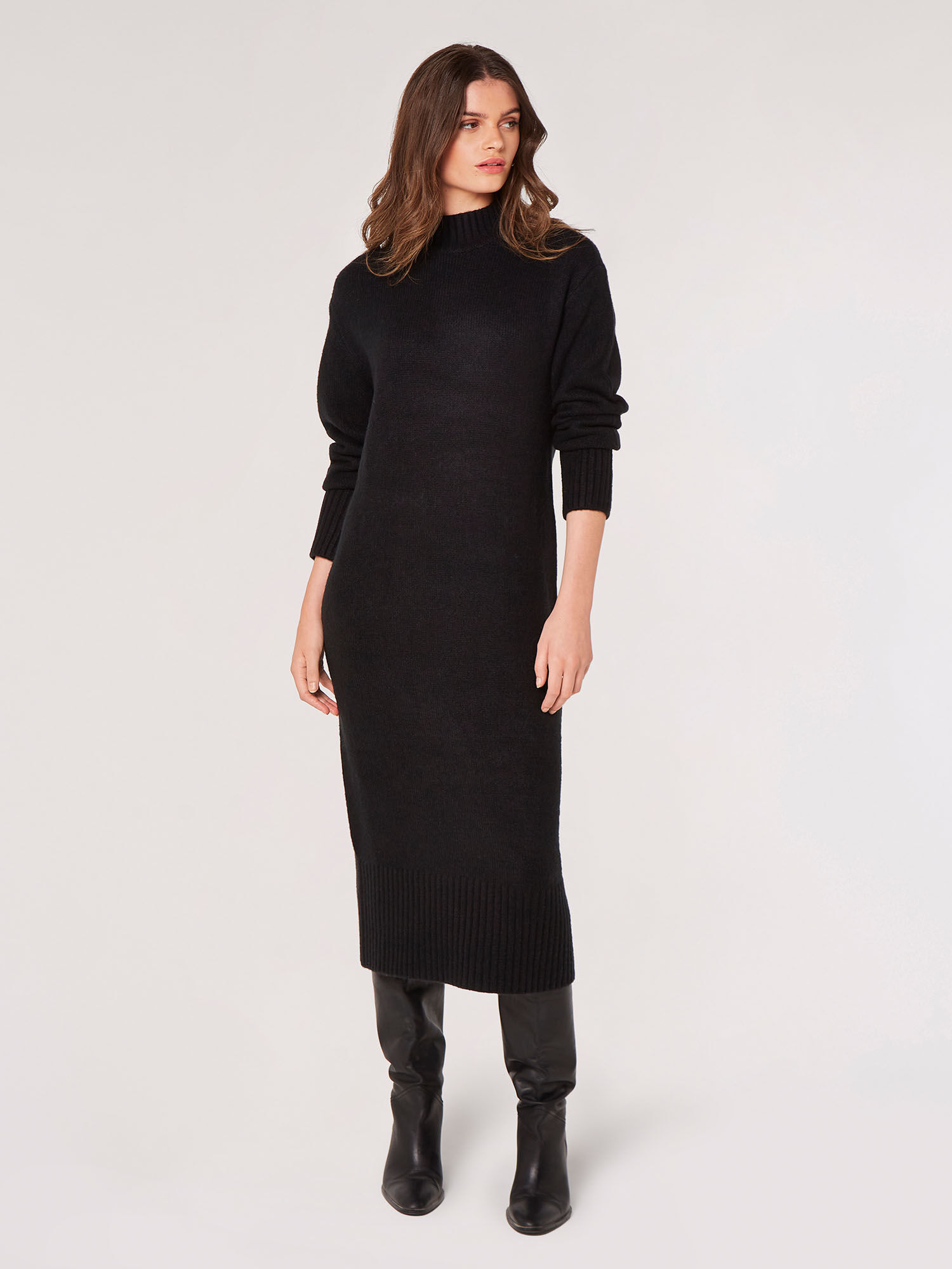 Chunky knit midi dress hot sale