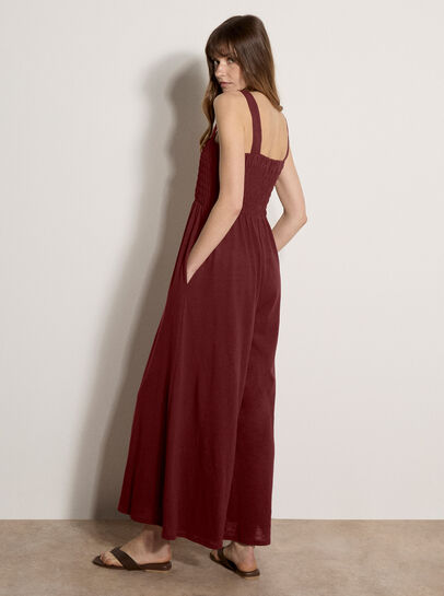 Wide-Leg Jersey Jumpsuit