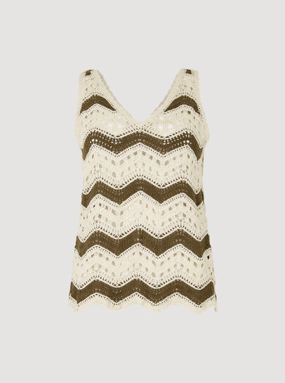 Chevron Crochet Vest Top