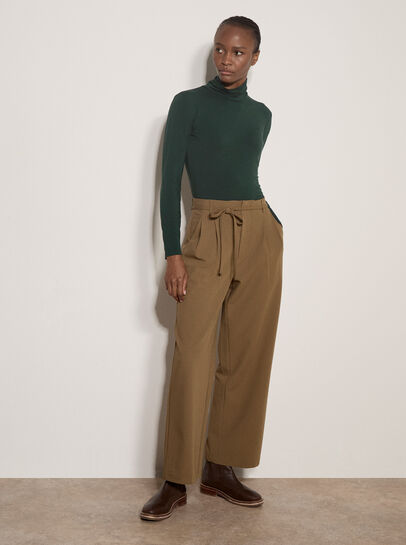 Super-Soft Turtleneck Jersey Top