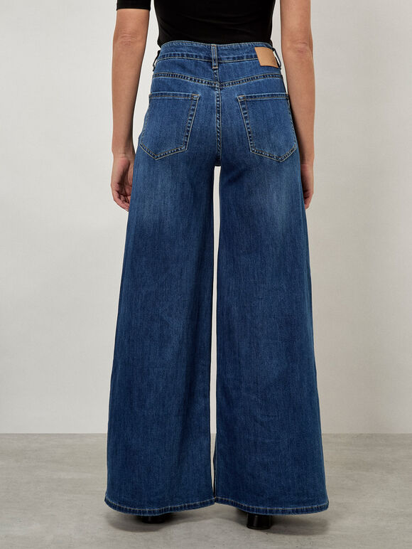 Zana Wide Leg Jeans, Blue, large