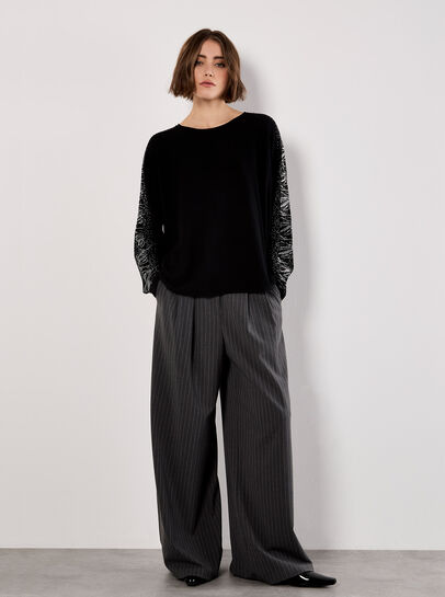 Diamante Snakeskin Sparkle Jumper