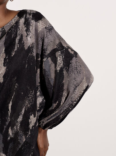 Abstract Paint Oversized Top