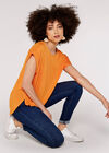 Curved Hem Tee, Orange, large
