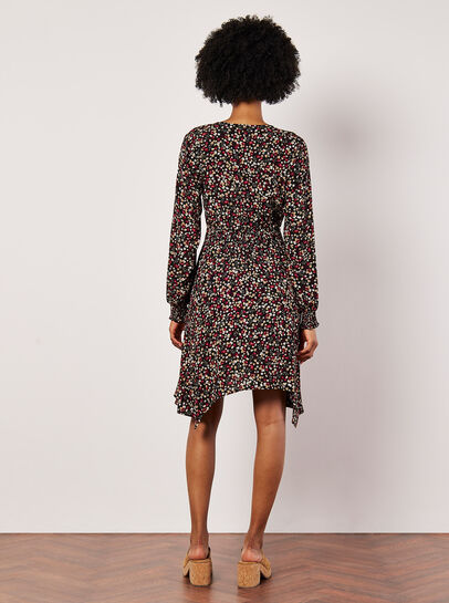 Ditsy Floral Smocked Mini Dress