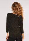 Sparkle Over Wrap Top, Stone, large