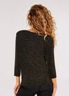 Sparkle Over Wrap Top, Stone, large