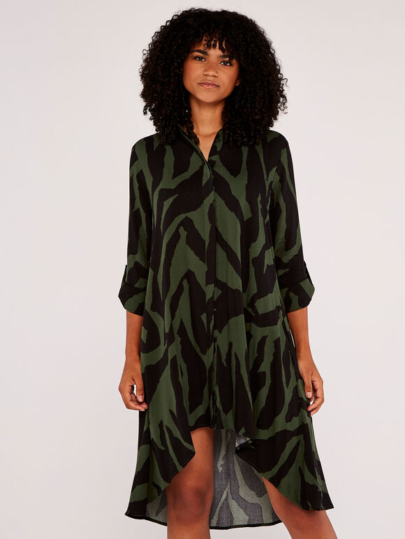 Zebra Oversized Dress, Khaki, large