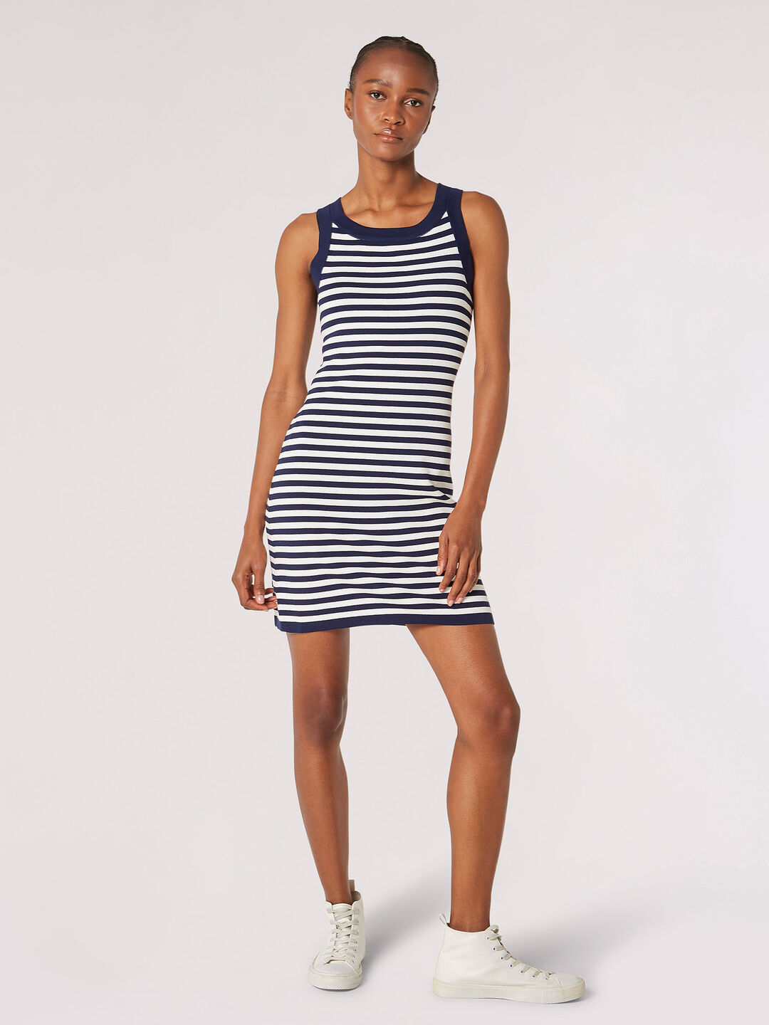 Stripe Knitted Bodycon Mini Dress