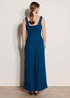 Crepe Wide-Leg Jumpsuit, Blue, large