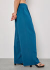 Soft Tailored Wide Leg Trousers, Teal, large