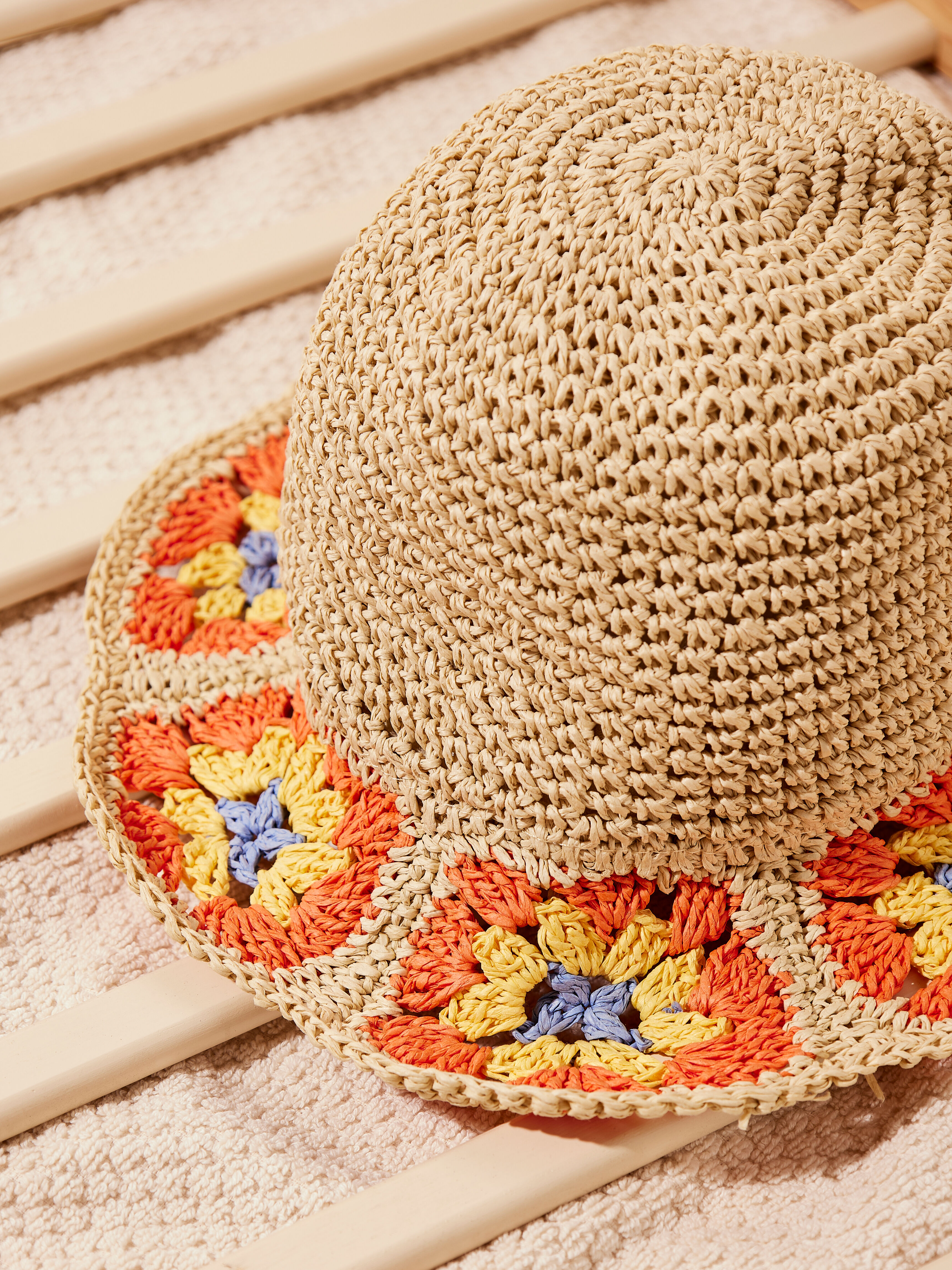 Crochet raffia hat hot sale