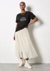 Sparkle Mesh Tulle Skirt, Stone, large