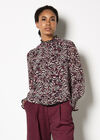 Animal Print Chiffon Top, Pink, large