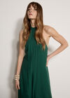 Halter Neck Wide-Leg Jumpsuit, Green, large