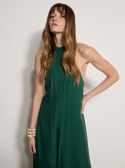 Halter Neck Wide-Leg Jumpsuit