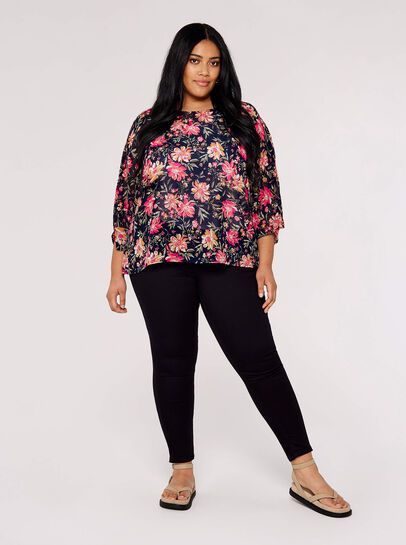Curve Vintage Floral Top