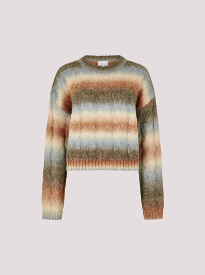 Boxy Space Dye Cable Jumper