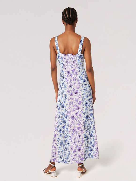 Floral Rose Ombre Camisole Maxi Dress, Cream, large