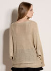 Gold Shimmer Open Knit Jumper, Mustard, large