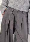 Wide-Leg Tailored Trousers, Dark Grey - Charcoal, large