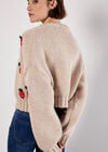 Chunky Knit Strawberry Cardigan, Stone, large