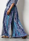 Tie Dye Crinkle Palazzo Trousers, Navy, large