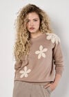 Crochet Daisies Jumper, Stone, large