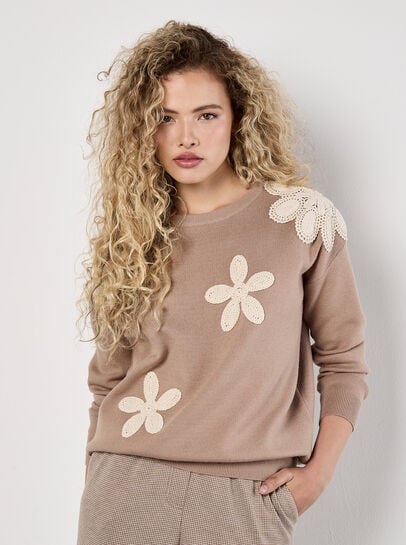 Crochet Daisies Jumper