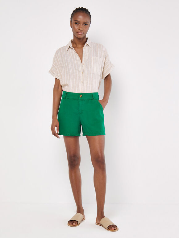 Woven Lightweight Shorts, Green, large