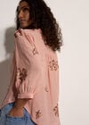 Floral Paisley Embroidered Blouse, Pink, large