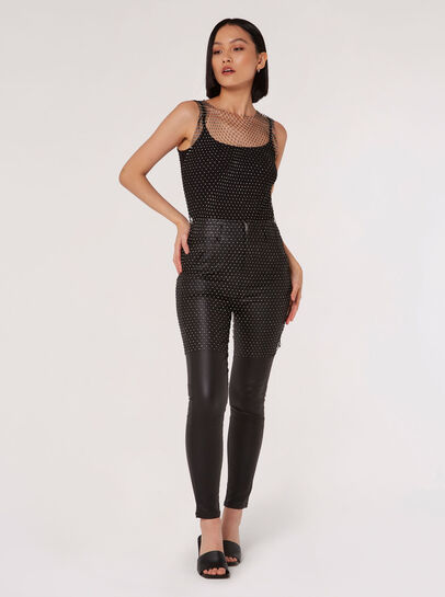 Diamante Mesh Mini Dress