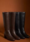 Tall Heeled Chelsea Boots, Black, large