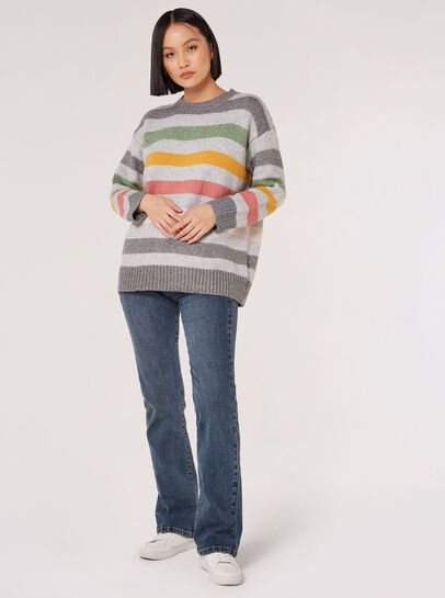 Colourful Stripe Oversized Jumper