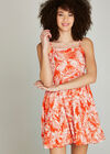 Orange Sketched Palm Lapis Cami Dress, Orange, large