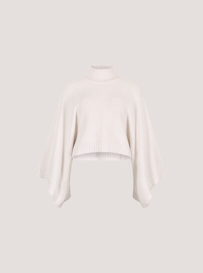 Mock Neck Cape Jumper