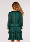 Ruffle Tiered Mini Dress, Green, large