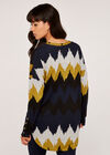 Chevron Button Sleeve Top, Mustard, large