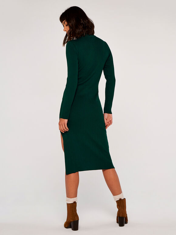Bodycon Midi Dress, Green, large