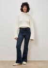 Lena Fit And Flare High Waist Jeans, Navy, large