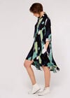 Brushstroke Print Mini Dress, Blue, large