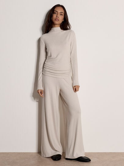 Soft-Touch Wide-Leg Trousers
