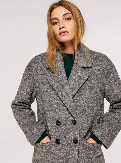 Double-Breasted Boucle Coat