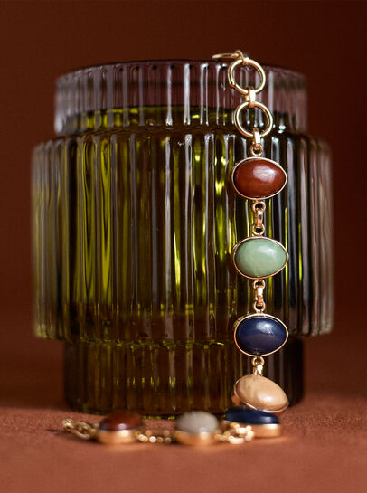 Druzy Stone Gold Tone Bracelet