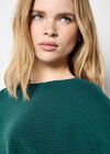 Textured Knit Lightweight Jumper, Green, large