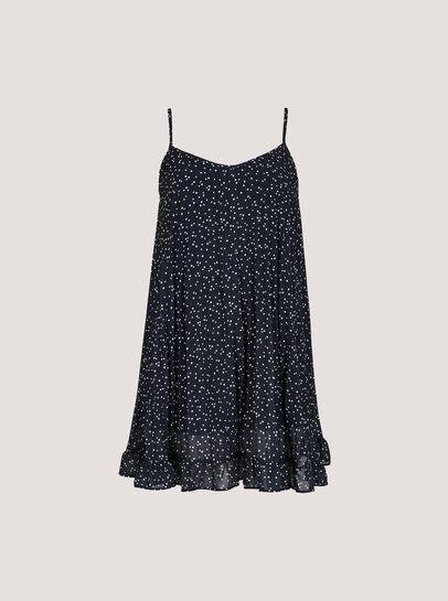 Poka Dot Pleated Chiffon Cami Top