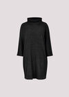 Soft Touch Cocoon Mini Dress, Black, large