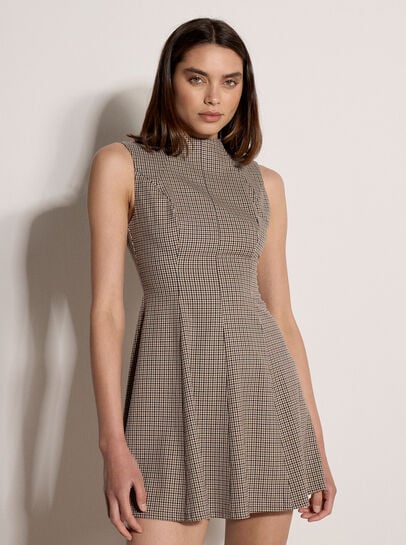Heritage Check Fit And Flare Mini Dress