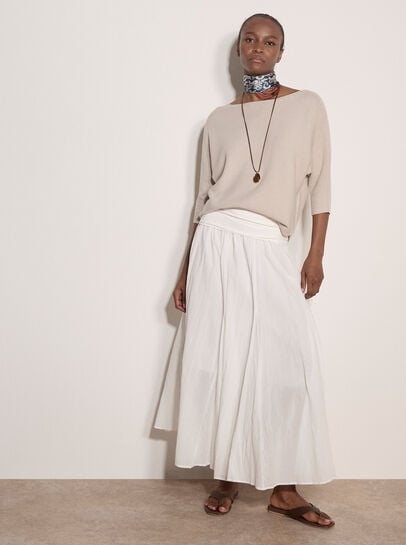 Stretch Knit Batwing Top