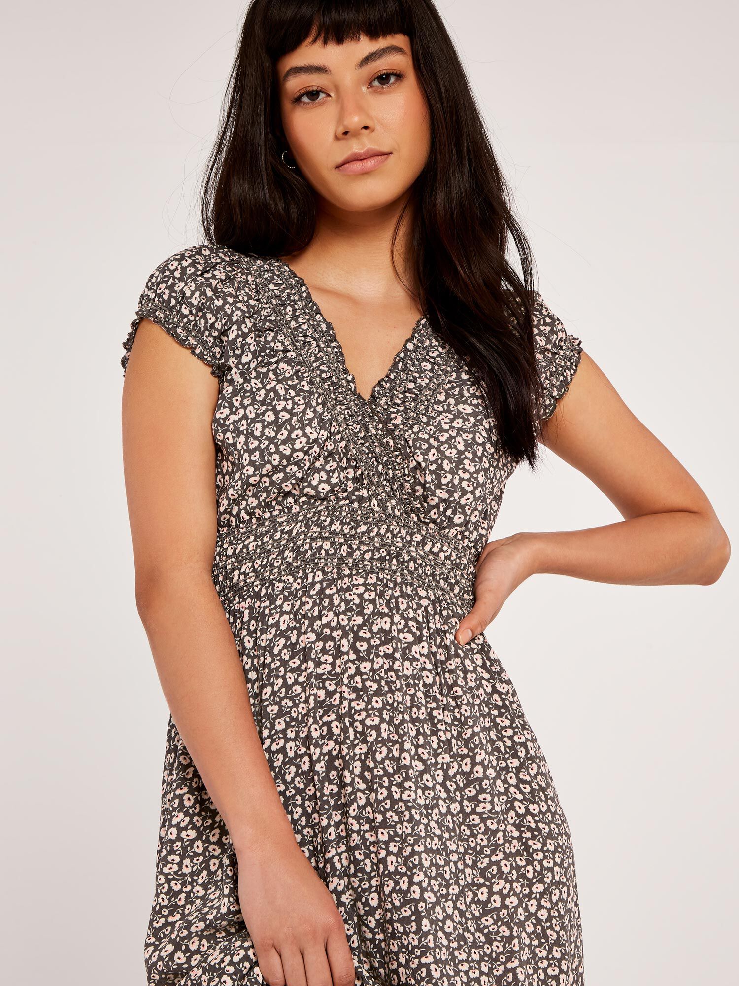Apricot ditsy dress shop
